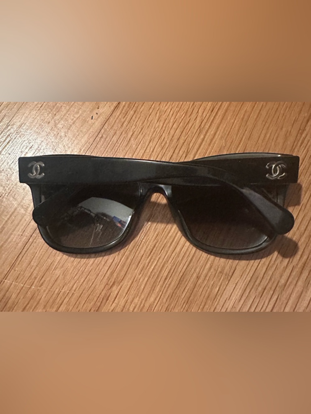 CHANEL Authentic Black Polarized Sunglasses CC Frames Shades - Picture 2 of 10